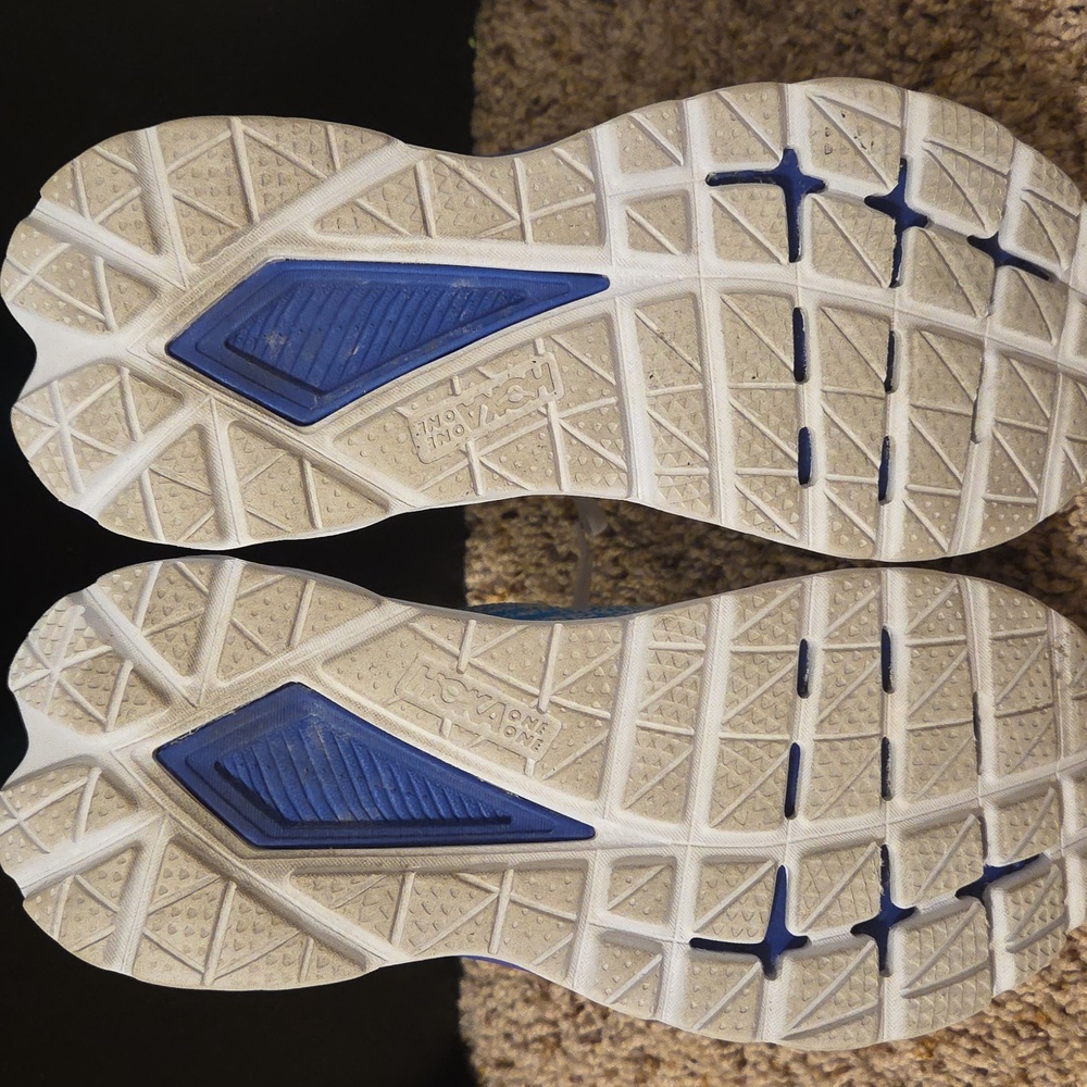 Hoka Mach 5 One One PRO Fly+ White, Pink, Blue, and Purple running shoes - Picture 4 of 4